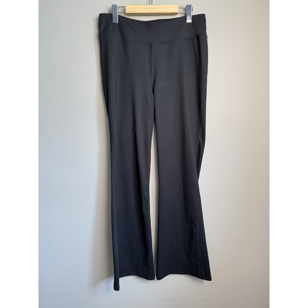 Gaiam Black Flare Yoga Pants Large Athletic Leggings Athleisure Gorpcore Basic